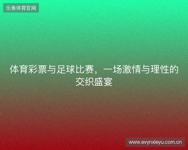 体育彩票与足球比赛，一场激情与理性的交织盛宴